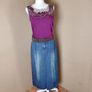 Faded Glory Denim Skirt sz 8